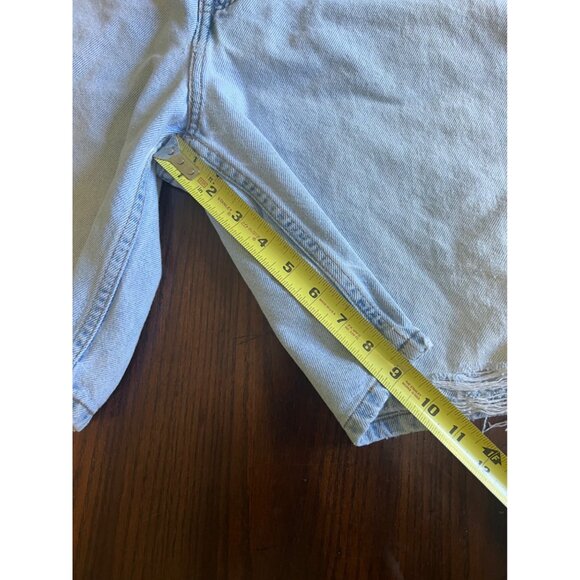 Vintage Levi's 550 Light Wash Distressed Denim Jean Shorts Jorts Size 42" Waist - Picture 13 of 13